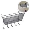 Cabilock Hanging Basket Organizer for Dorm Room Storage Bedside Rack Hooks Space-saving for Bedroom Office Kitchen Easy to Install Capacity for Sundries view 3
