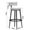 Guyifuny Modern 360 Swivel Bar Stool, Set of 2,Counter Tall Stool Metal Footrest Kitchen Breakfast Chair Dining Chairs for Kitchen Island Home Pub, 25.6''H, White view 3