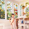Capoda 122 Pcs 6 Sheets Spring Wall Stickers Summer Window Clings Gnome Sunflower Wall Decals Gnome Truck Decoration Garden Floral Wallpaper Sticker for Spring Summer Home Office Classroom Reward view 4
