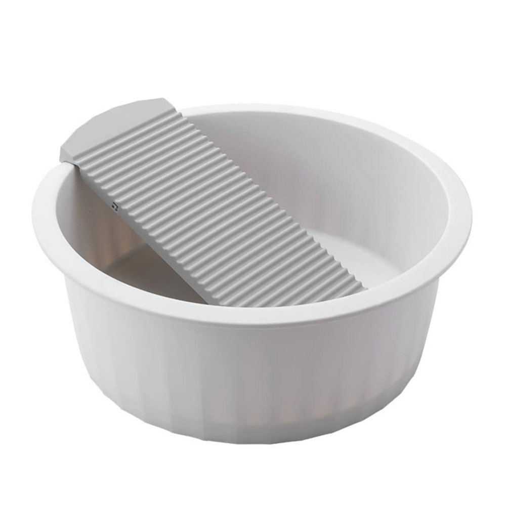 Ipetboom Household Baby Clothes Washbasin with Non-Slip Washboard 14X5 Inch Thick Durable Hand Wash Basin for Infant Garments Laundry and Dorm Use