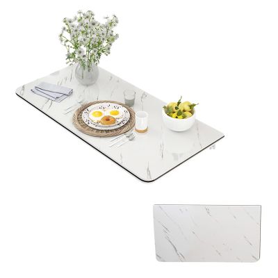 Wall Mounted Floating Folding Table Marble Pattern Wall Mounted Desk Wood Wall Mounted Dining Table White Work Benches Space Saving For Home Office/Laundry Room/Garage/Study Or Kitchen ( Size : 35inch