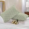 YOKOU Boho Sage Green Pillow Covers, Farmhouse Decoration Geometric Waterproof Outdoor Pillowcases Cushion Covers Cases for Patio Couch Bench, Pack of 2 Rectangle, 20"X12" view 2