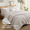 Bedsure Quilts Queen Size - Queen Quilt Bedding Set Bedspread Coverlet Comforter, Lightweight Corduroy Pattern Bedspread, 3-Piece Set with 90"x96" Coverlet & 2 Pillow Shams, All-Season Soft Microfiber view 2