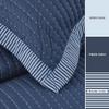 Bedsure Navy Quilts Queen Size - Queen Quilt Bedding Set Bedspread Coverlet, Lightweight Corduroy Pattern Bedspread, 3-Piece Set with 90"x96" Coverlet & 2 Pillow Shams, All-Season Soft Microfiber view 4