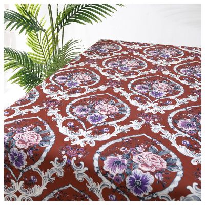 Velvet Fabric Rich Flower Printed Velvet Cloth for Home Decoration Sofas 145 Cm Wide Sold by The Meter(Color:2039-3)