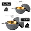 AETVRNI Desktop Mini Trash Can with Lid-Material: Concrete + Stainless Steel.Interesting UFO Design for Indoor and Outdoor Home Office Desktop Decoration,White,S view 4