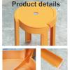 XPLKQXE Round Plastic Stool Set of 4, Plastic Stool Windmill Round Stool, Barstools Plastic Stack Bar Stools Backless Student Stools for Home Office Classroom (Color : A, Size : 4pcs) view 3