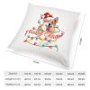TiuKiu Dog Mom Western Christmas Santa Hat Dog Decorative Throw Pillow Case Bernese Mountain Dog Christmas Tree Lights Square Cushion Cover Pillowcase for Couch Sofa Bedroom Decor 22"x22" view 2
