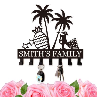Towel Hooks Wall Mount,Family Name Key Hooks,Name Key Holder,Wall Mounted Key Racks, Key Holder for Wall
