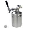 ARC-POWER 2L 64oz Stainless Steel Mini Keg Growler & CO2 Tap Faucet System Pressure Gauge view 1