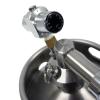 ARC-POWER 2L 64oz Stainless Steel Mini Keg Growler & CO2 Tap Faucet System Pressure Gauge view 2