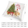 TiuKiu Merry Christmas to Dear Dad Throw Pillow Cases Christmas Dog Collie Pillow Cover Case 24"x24" Linen Cushion Covers Decorative Pillowcase for Couch Sofa Bedroom Car view 2