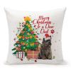 TiuKiu Decorative Throw Pillow Cover Christmas Dog Bichon Frise Home Decor Merry Christmas to Dear Dad Cushion Pillowcase 26"x26" Square Pillow Case for Couch Outdoor Sofa Bedroom Office Car Decor view 1