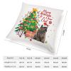TiuKiu Decorative Throw Pillow Cover Christmas Dog Bichon Frise Home Decor Merry Christmas to Dear Dad Cushion Pillowcase 26"x26" Square Pillow Case for Couch Outdoor Sofa Bedroom Office Car Decor view 2