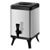 ALKEL Square Milk Tea Insulation Bucket, 304 Stainless Steel Catering Urn,Suitable for Storing Milk, Hot Red Wine, Hot Soup, Coffee and Juice at Family Gatherings,Silver,6L view 1