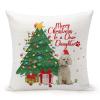 TiuKiu Merry Christmas to Dear Dad Decorative Throw Pillow Case Christmas Dog German Hound Square Cushion Cover Pillowcase for Couch Sofa Bedroom Decor 24"x24" view 1