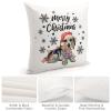 Decorative Throw Pillow Cover Christmas Dog Golden Retriever Home Decor Dog Lover Gift Tree Decoration Cushion Pillowcase 24"x24" Square Pillow Case for Couch Outdoor Sofa Bedroom Office Car Decor view 4