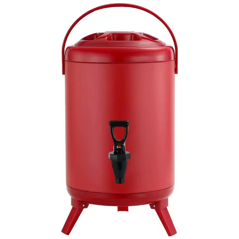 ALKEL Catering Urn, Restaurant Large Capacity Tea Bucket for Home Brewing Commercial Or Office Use,12L,Red