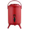 ALKEL Catering Urn, Restaurant Large Capacity Tea Bucket for Home Brewing Commercial Or Office Use,12L,Red view 1