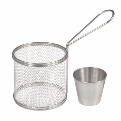 Fry Strainer Round Chip Baskets Oil Filters Frying Nets Chip Chef Kitchen Baskets Colanders Kitchen Accessories Fryer Basket (Color : 2pcs)