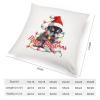 TiuKiu Dog Mom Western Christmas Santa Hat Dog Decorative Throw Pillow Case Bearded Collie Dog Christmas Tree Lights Square Cushion Cover Pillowcase for Couch Sofa Bedroom Decor 26"x26" view 2