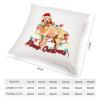 TiuKiu Dog Mom Western Christmas Santa Hat Dog Decorative Throw Pillow Case Poodle Dog Christmas Tree Lights Square Cushion Cover Pillowcase for Couch Sofa Bedroom Decor 24"x24" view 2