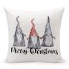 TiuKiu Decorative Throw Pillow Cover Merry Christmas Gnome Home Decor Christmas Gnomes Cushion Pillowcase 22"x22" Square Pillow Case for Couch Outdoor Sofa Bedroom Office Car Decor view 1