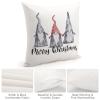TiuKiu Decorative Throw Pillow Cover Merry Christmas Gnome Home Decor Christmas Gnomes Cushion Pillowcase 22"x22" Square Pillow Case for Couch Outdoor Sofa Bedroom Office Car Decor view 4
