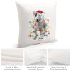 TiuKiu Dog Mom Western Christmas Santa Hat Dog Decorative Throw Pillow Case Golden Retriever Dog Christmas Tree Lights Square Cushion Cover Pillowcase for Couch Sofa Bedroom Decor 16"x16" view 4