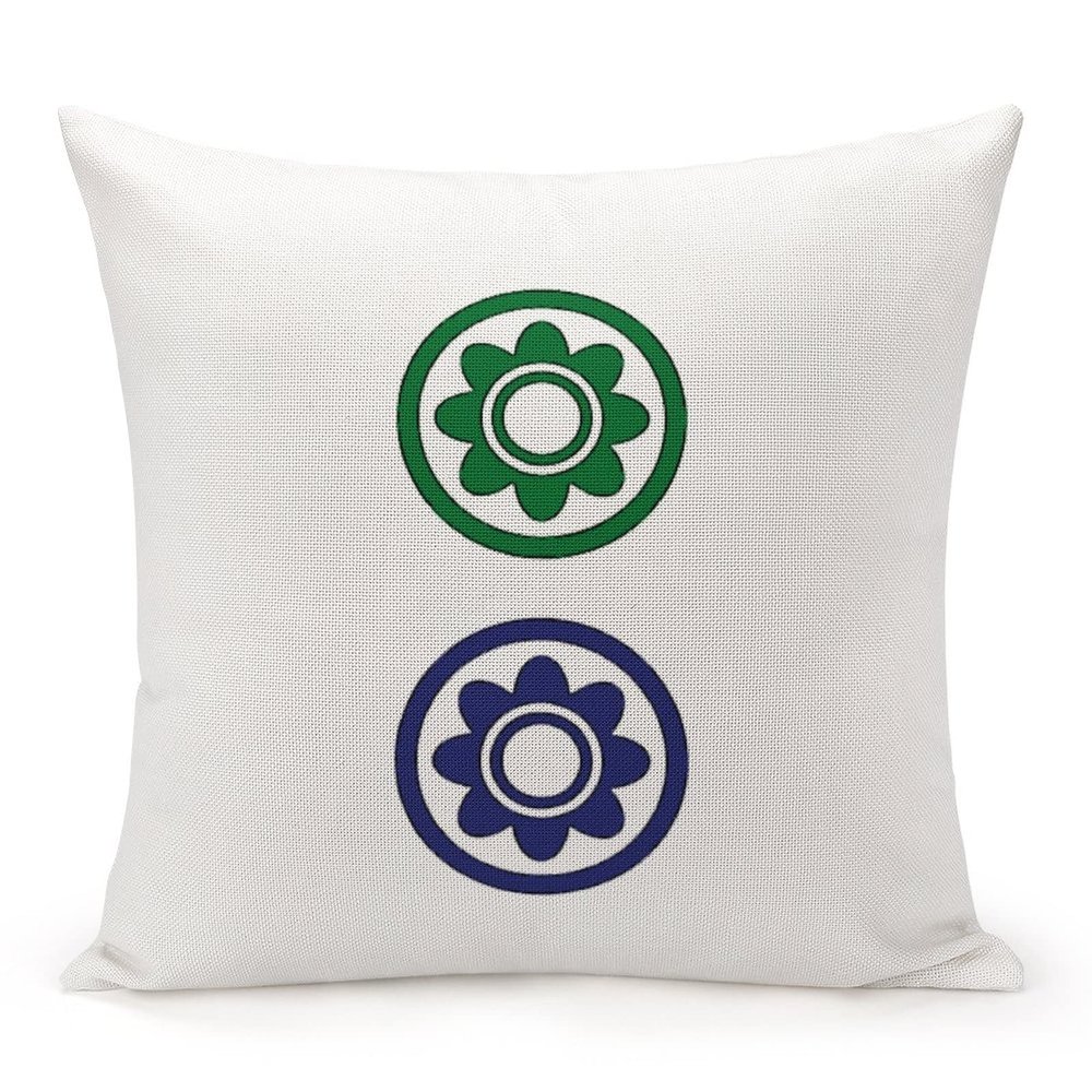 Mahjong Gifts for Women Men Mahjong Master Decorative Throw Pillow Case Majiang Mahjong Tiles Square Cushion Cover Pillowcase for Couch Sofa Bedroom Decor 22"x22"