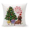 TiuKiu Merry Christmas to Dear Dad Throw Pillow Cases Christmas Dog Labrador Pillow Cover Case 26"x26" Linen Cushion Covers Decorative Pillowcase for Couch Sofa Bedroom Car view 1