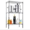 3-Tier Metal Shelving Adjustable Height 450Lb Capacity Small Wire Shelving Unit Solid Steel Storage Shelves Commercial Storage Rack for Kitchen Office Pantry Laundry (Chrome, 24"Lx14"Wx30"H) view 2