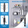 3-Tier Metal Shelving Adjustable Height 450Lb Capacity Small Wire Shelving Unit Solid Steel Storage Shelves Commercial Storage Rack for Kitchen Office Pantry Laundry (Chrome, 24"Lx14"Wx30"H) view 4