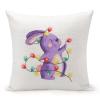 TiuKiu Christmas Party Gift Decorative Throw Pillow Case Christmas Rabbit Lights Square Cushion Cover Pillowcase for Couch Sofa Bedroom Decor 16"x16" view 1