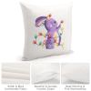 TiuKiu Christmas Party Gift Decorative Throw Pillow Case Christmas Rabbit Lights Square Cushion Cover Pillowcase for Couch Sofa Bedroom Decor 16"x16" view 4