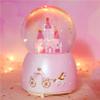 Castle Snow Globe Music Box Light Up Musical Christmas Snow House Automatic Snowfall Rotating Crystal Sphere for Women Girls Birthday Gift Home Decor view 4