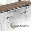 4ever2buy Farmhouse Coffee Bar Cabinet with Storage, 59'' Kitchen Buffet Cabinet with Sliding Barn Door, Sideboard Buffet Cabinet with Adjustable Shelf, White Coffee Bar for Living Dining Room view 3