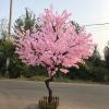 DEKIST Indoor/Outdoor Artificial Plants Simulation Peach Branch Fake Flower Cherry Blossom Trees for Indoor Living Room Rattan Air Conditioning Fake Tree Wall Party Decor Round -1.51m/53.2ft view 1