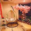 DEKIST Indoor/Outdoor Artificial Plants Simulation Peach Branch Fake Flower Cherry Blossom Trees for Indoor Living Room Rattan Air Conditioning Fake Tree Wall Party Decor Round -1.51m/53.2ft view 4