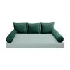 Cover ONLY Model V3 Twin Velvet Same Pipe Indoor Daybed Cushion Bolster - AD317 view 2