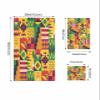 African American Party Month Towel Sets for Bathroom,Microfiber Bath Kitchen Beach Hair Hand Yoga Dish Towels and Washcloths,Black Day History Geometric Quick Dry Towels+Set Accessories Decor view 4