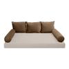 Cover ONLY Model V3 Twin Velvet Same Pipe Indoor Daybed Cushion Bolster - AD308 view 2