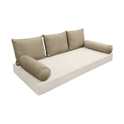 Cover ONLY Model V3 Twin Velvet Same Pipe Indoor Daybed Cushion Bolster - AD304