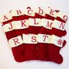 Eiennoai Christmas Stockings with Initials, Christmas Stockings with Letters,Christmas Stockings Knit Xmas Stockings, Embroidery Letters Christmas Stockings for Christams Decor,Holiday,Family view 3