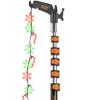 5-24 ft Long Telescopic Extension Pole with Utility Hook // Telescoping Pole for Christmas Lights Installation, String Lights, Birdfeeders // Lightweight and Sturdy // Christmas Light Pole with Hook view 1