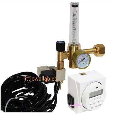 ARC-POWER CO2 Flow Meter Regulator Injection Release System W/Dual Outlet Digital Timer
