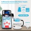 VEVOR 1.1 Gal Water Distiller, 0.3 Gal/H, Distilled Water Maker Machine 750W 0-99H Timing Set Temp Display, 304 Stainless Steel Countertop Distiller Glass Carafe Cleaning Powder 3 Carbon Packs, Silver view 3