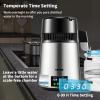 VEVOR 1.1 Gal Water Distiller, 0.3 Gal/H, Distilled Water Maker Machine 750W 0-99H Timing Set Temp Display, 304 Stainless Steel Countertop Distiller Glass Carafe Cleaning Powder 3 Carbon Packs, Silver view 4