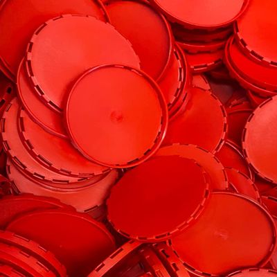 HomeLoft Basics Keg Caps 50pcs. Protect the filling and valve of your kegs with a vented keg cap. MATERIAL: PLASTIC. (RED) from JB Products Corp