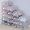 Box shoe storage drawers clear shoe containers plastic shoe case storage bin with lid plastic storage bins storage bins for drawers clear shoe bins stackable white basket clamshell view 3